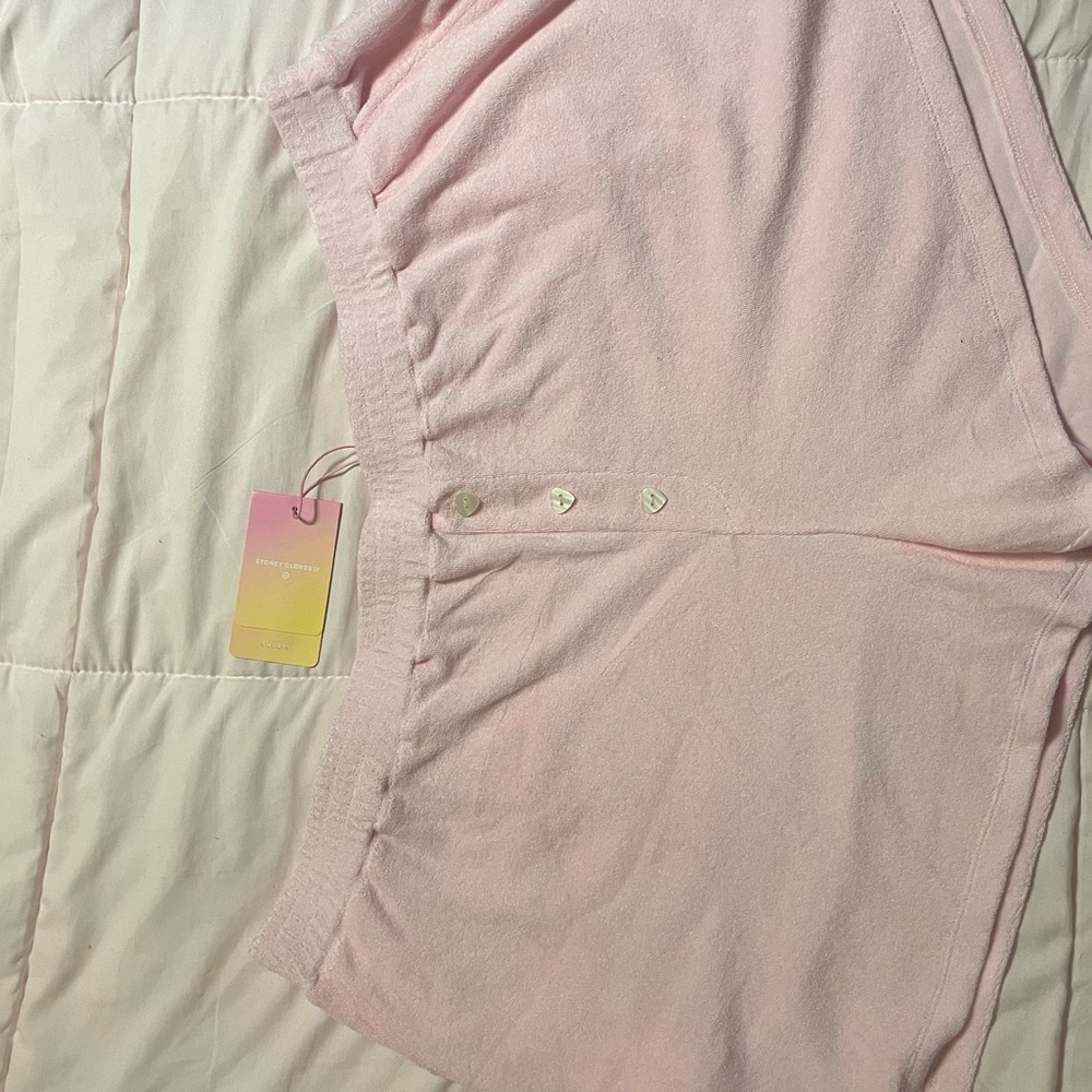 Stoney Clover Lane Pink Terry shorts